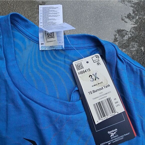 NWT Reebok Tank Top Blue (TK31) - Picture 7 of 14